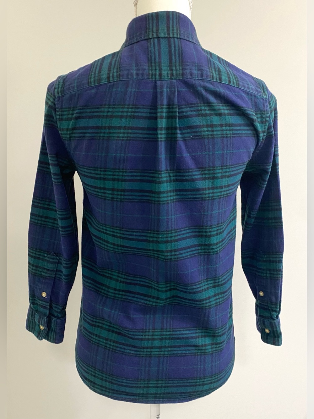 Vineyard Vines Boy S Blue Green Plaid Flannel Button-Down Shirt Boho Fall Preppy - Picture 4 of 16